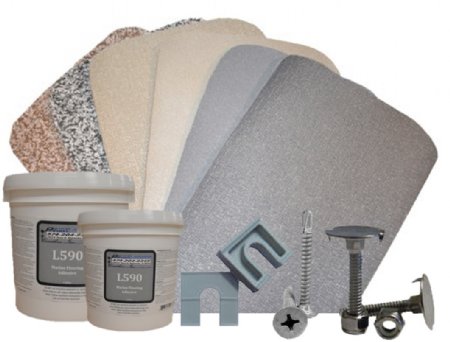 (16ft) 80 Mil Pontoon Vinyl Flooring Kit 