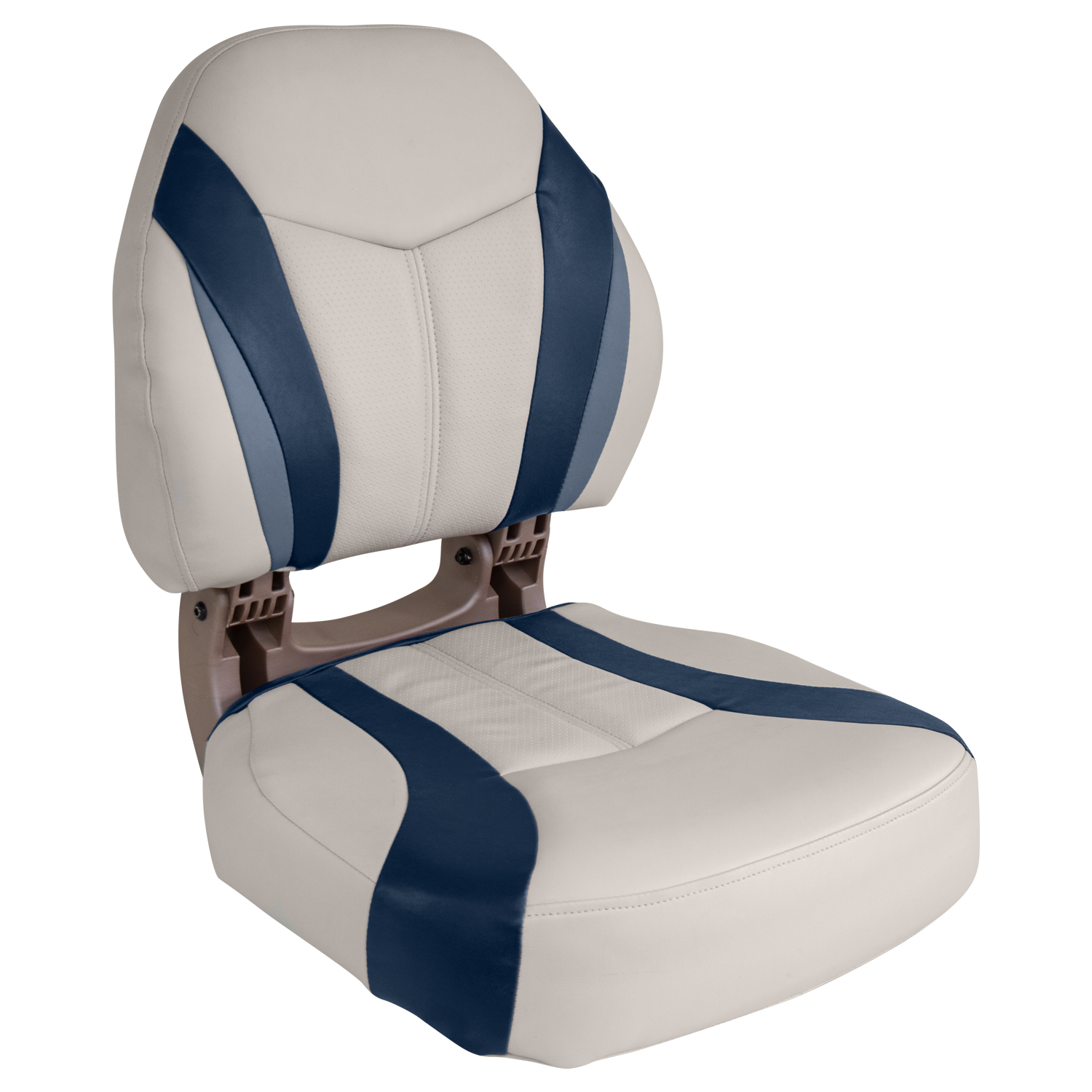 Wise® BM1147-986 - Premier Pontoon 19.5 H x 17 W x 16 D  Platinum/Midnight/Cobalt High Back Fishing Seat 
